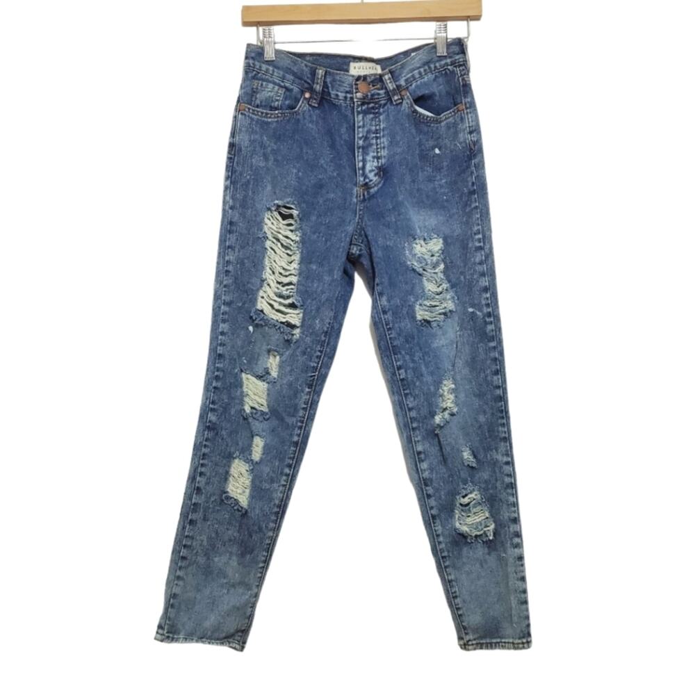 Bullhead | Boyfriend Distressed Acid Wash Trashed Denim Jeans